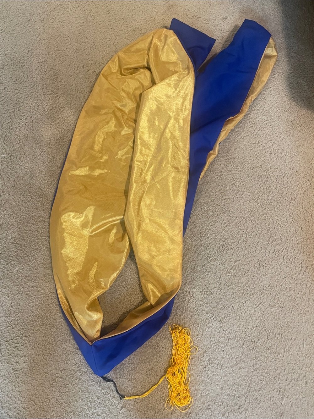 Gold and Blue Bachelor/Master’s Hood